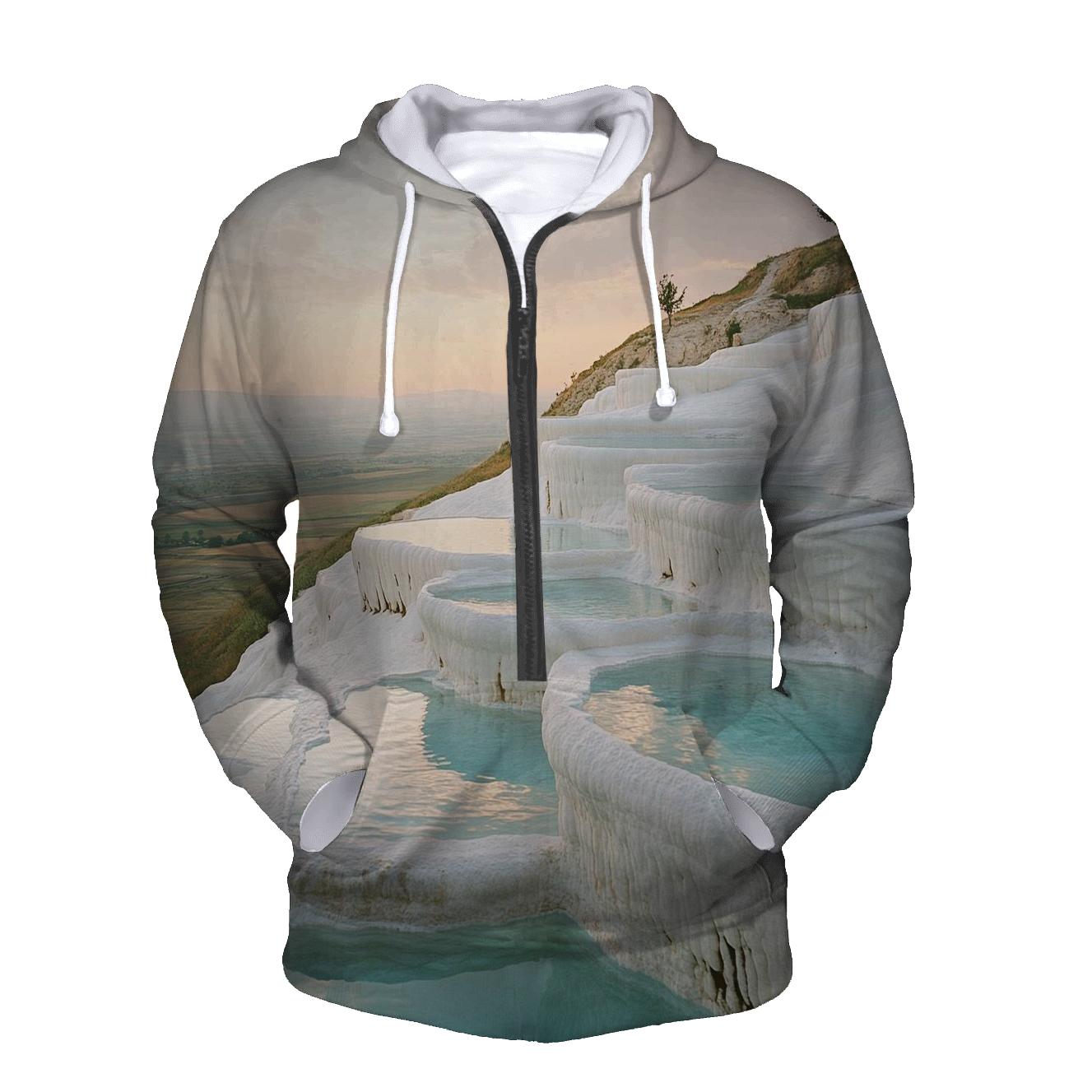 Pamukkale Terraces Denizli embroidered hoodies