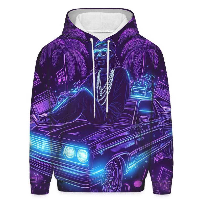 West Coast Neon Lowrider Dream embroidered hoodies