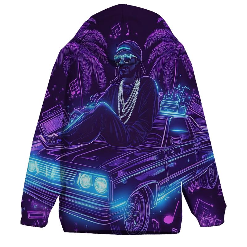 West Coast Neon Lowrider Dream embroidered hoodies