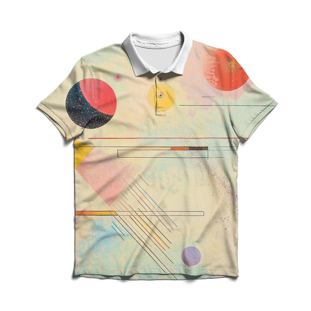Kandinsky Inspired Abstract Weather Patterns stylish collar polo tees