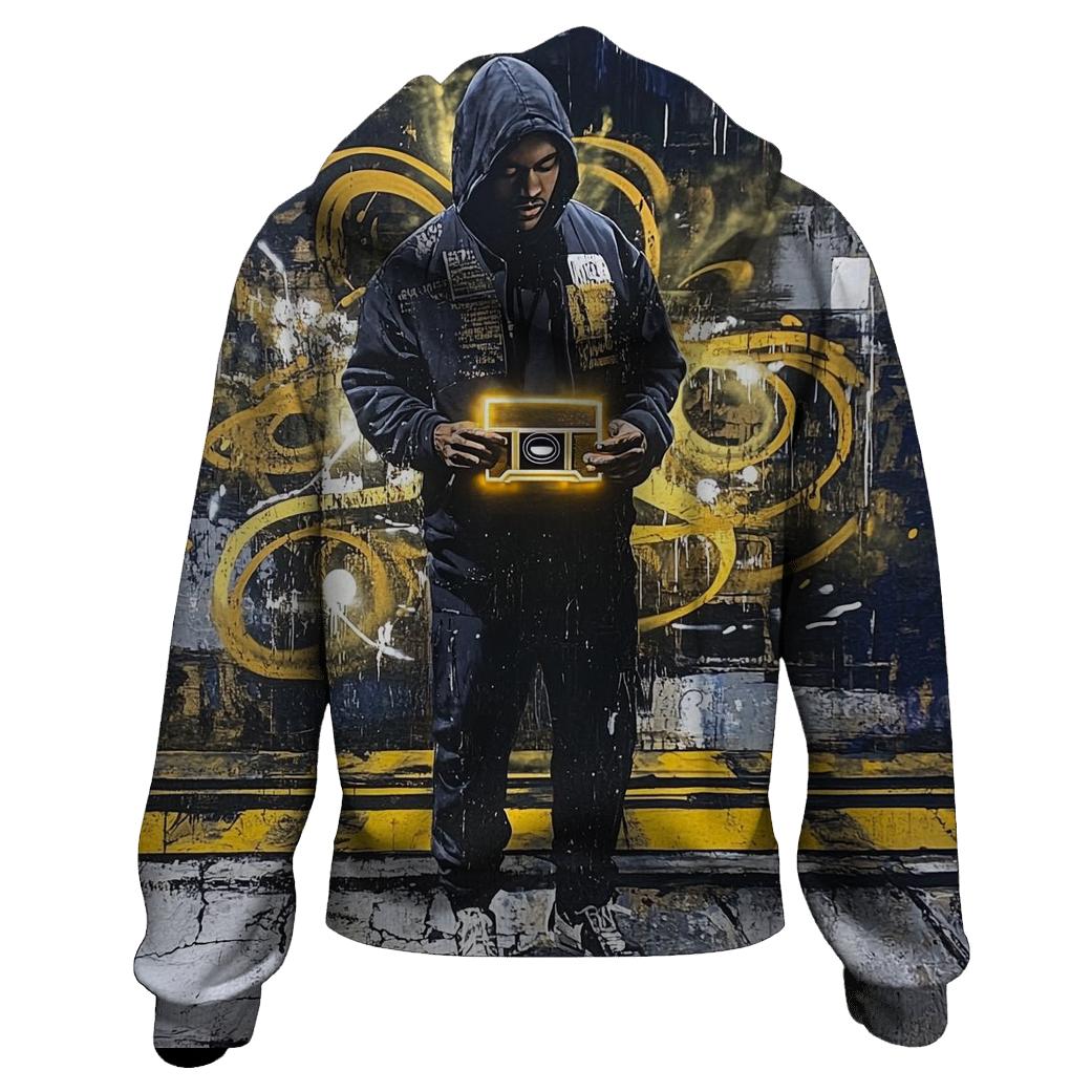 Golden Age Block Cipher zip-up hoodies