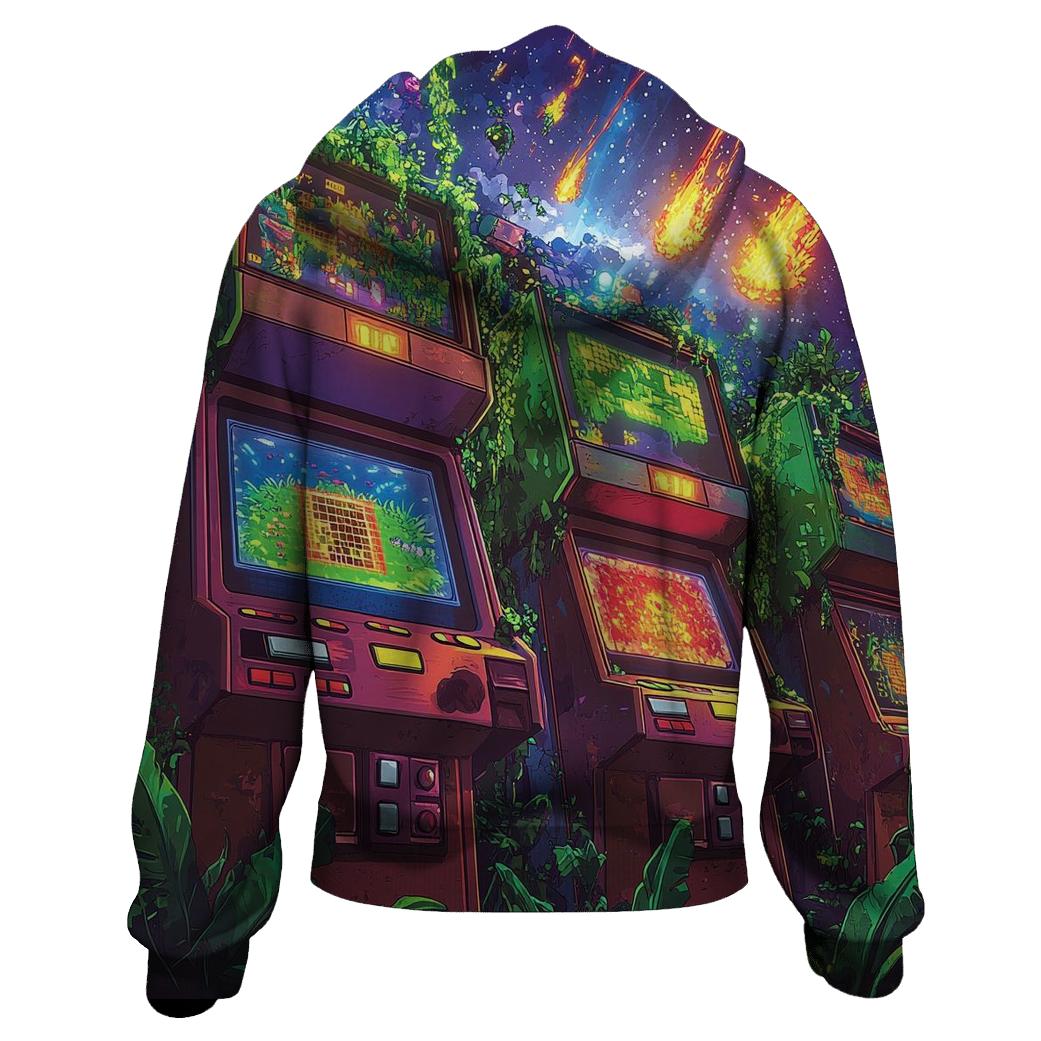 Arcade Jungle Retro Rampage premium hoodies