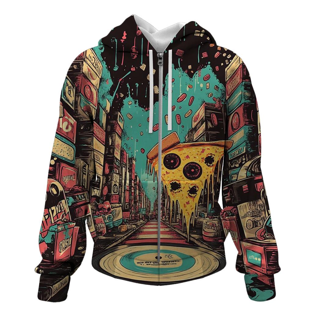 Mutant Snack City Block Party graphic hoodies