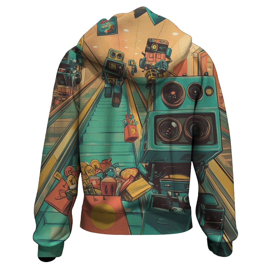 Retro Robot Mall Escalator Chaos designer hoodies