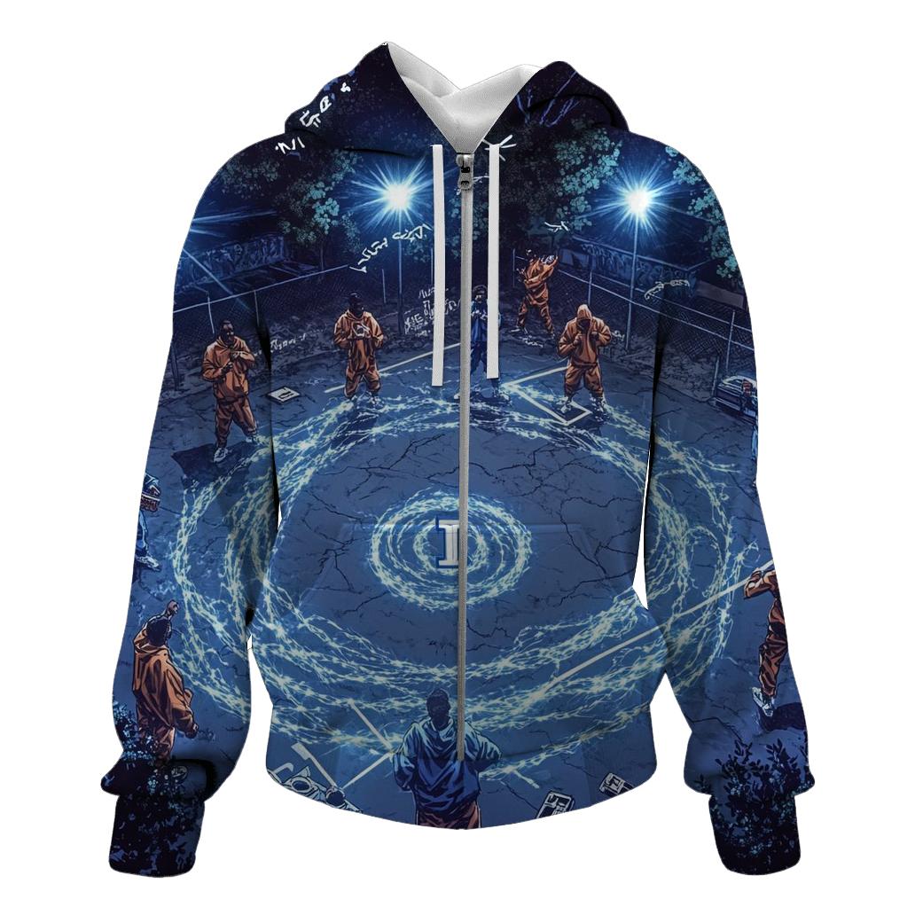 Def Jam Court Side Cipher graphic hoodies