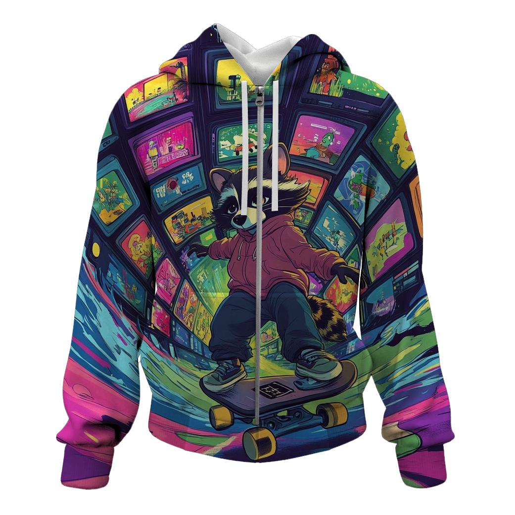 Skateboard Surfing Through Channel Space custom hoodies