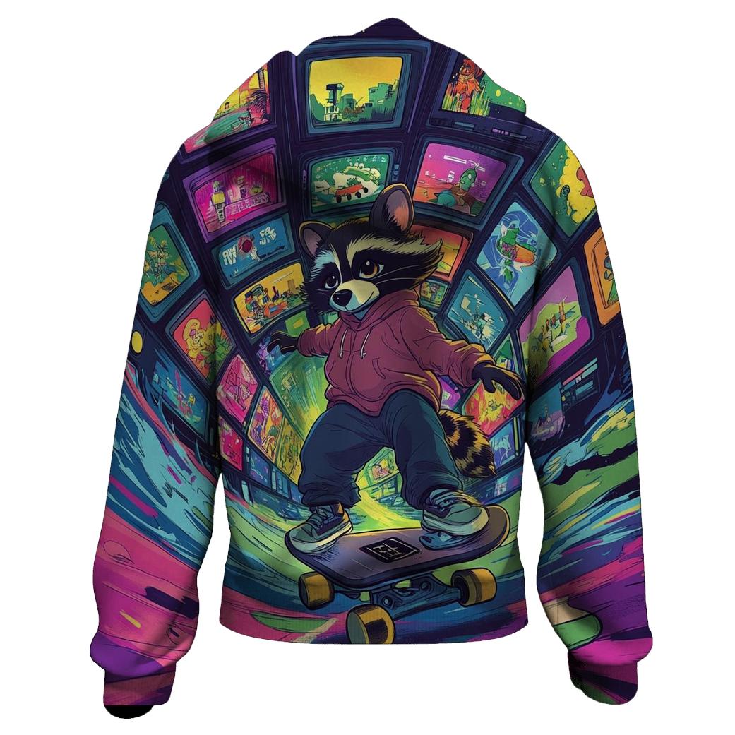 Skateboard Surfing Through Channel Space custom hoodies