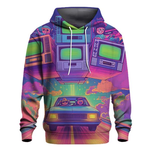 Time Traveling TV Head Road Trip hoodies fashion