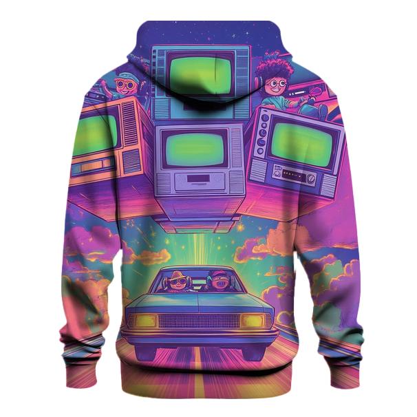Time Traveling TV Head Road Trip hoodies fashion