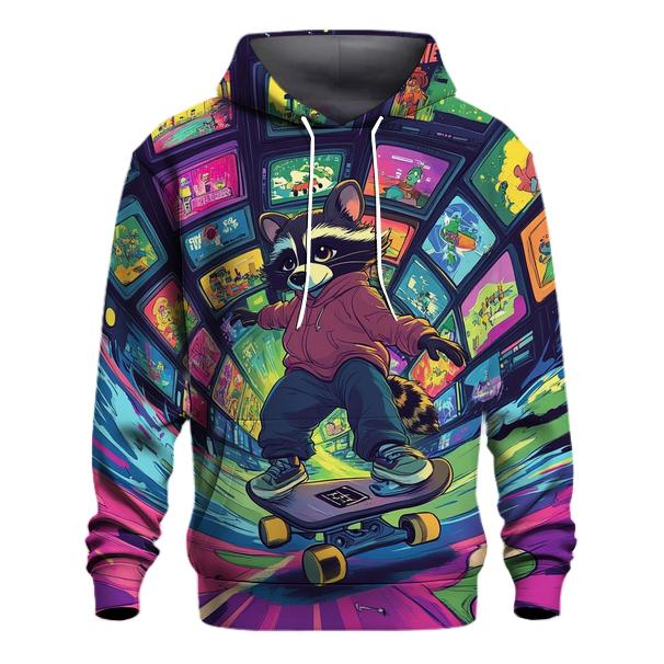 Skateboard Surfing Through Channel Space custom hoodies