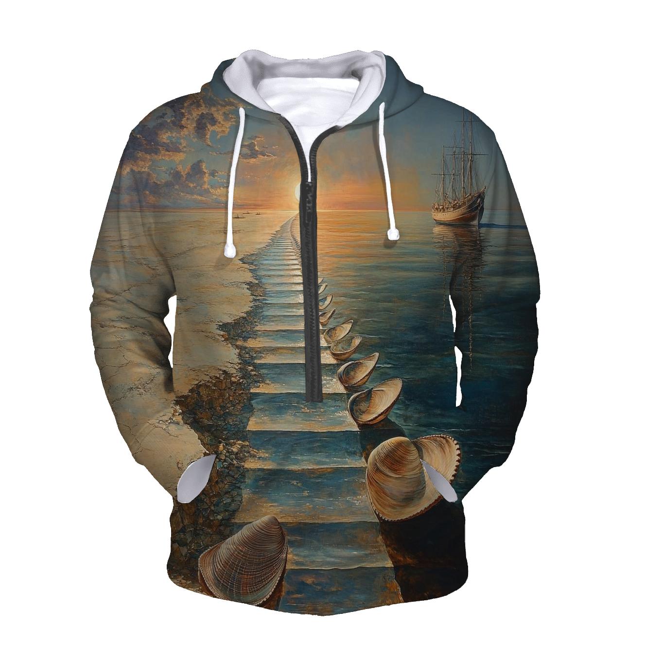 Salvador Dali Inspired Surreal Ocean Voyage hoodie trends