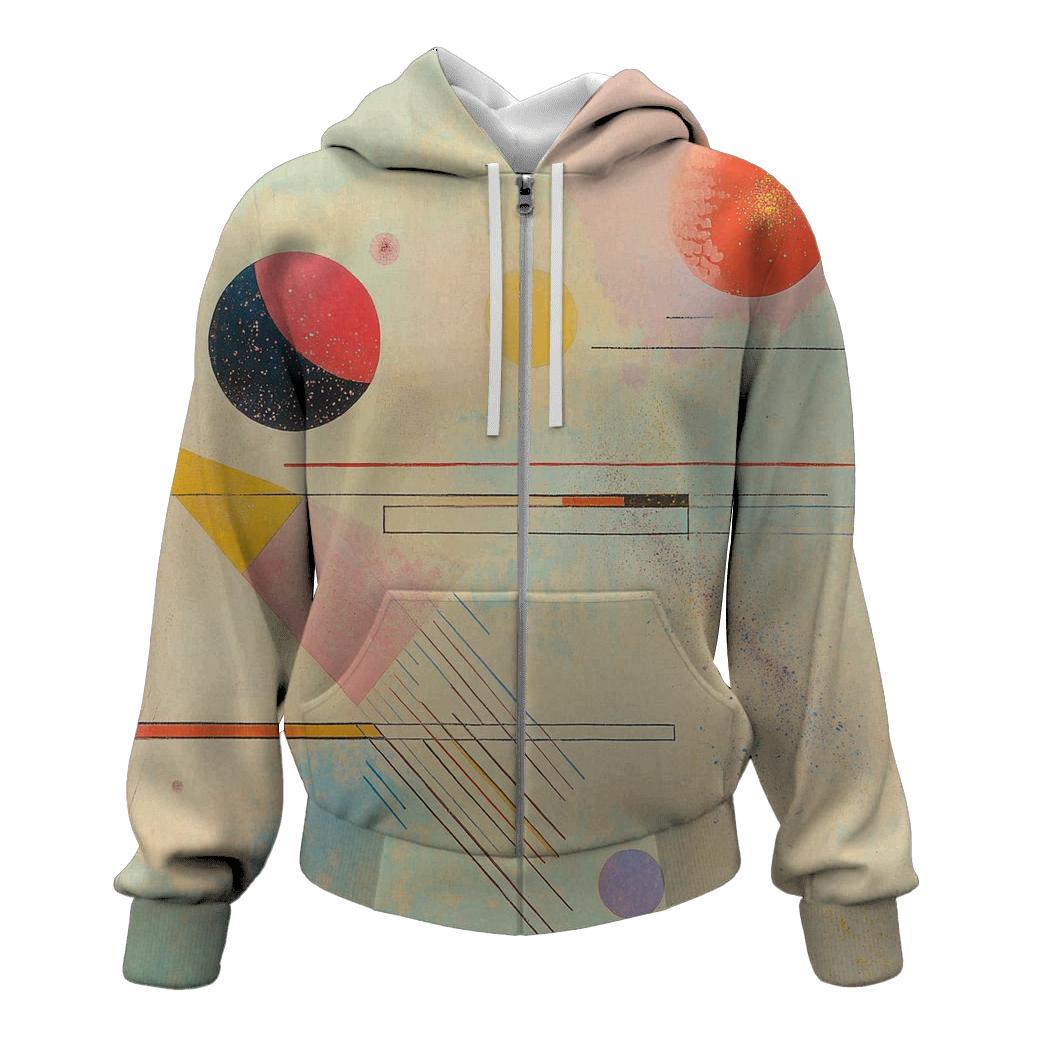 Kandinsky Inspired Abstract Weather Patterns zip-up hoodies