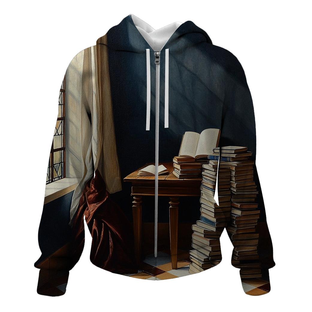 Vermeer Inspired Quiet Library Corner hoodie designs