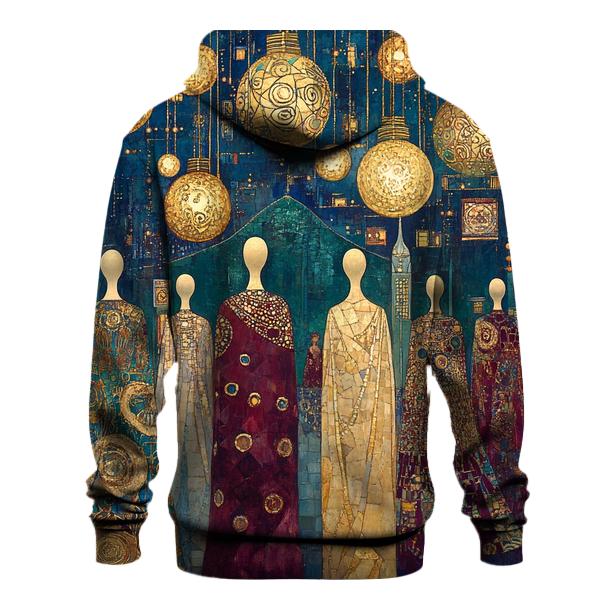 Klimt Inspired Golden Festival Night printed hoodies