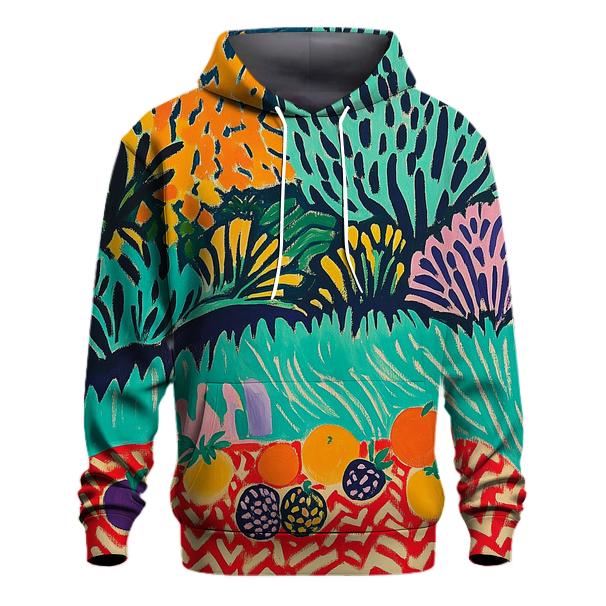 Matisse Inspired Joyful Garden Picnic zip-up hoodies