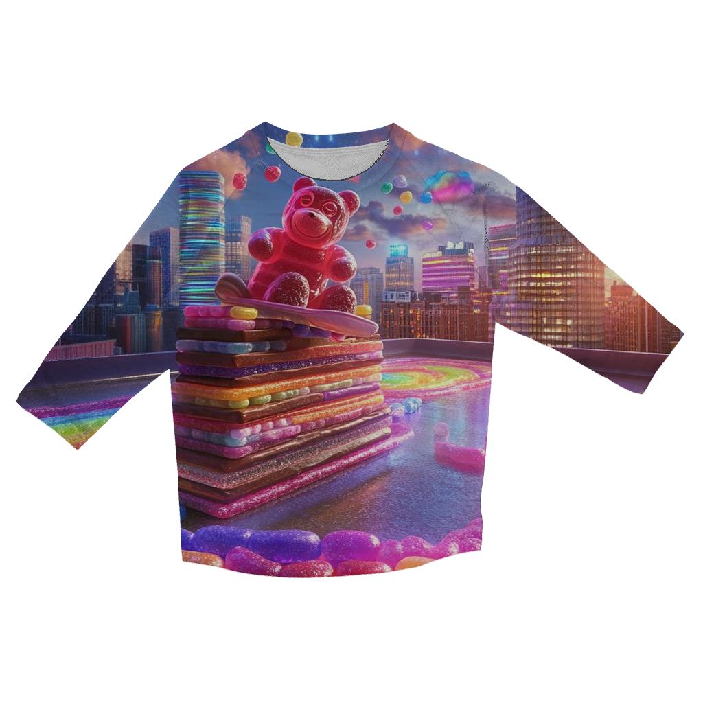 Galactic Gummy Skate Rush personalized 3/4 sleeve tees