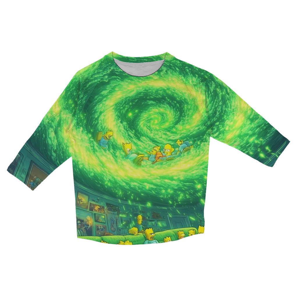 Nuclear Glow Couch Spiral stylish quarter sleeve tops