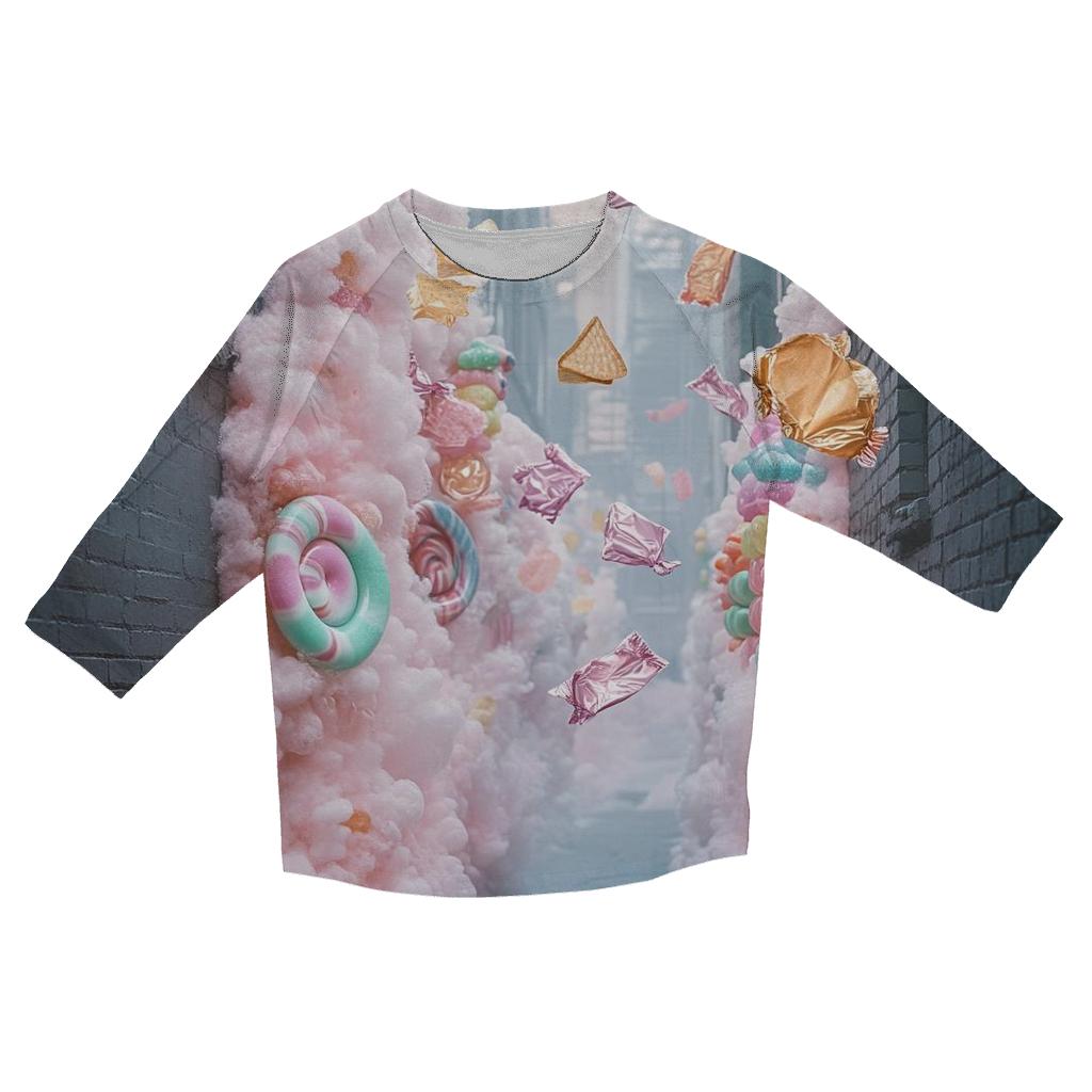 Cotton Candy Alley Graffiti Dream casual three quarter sleeve shirts