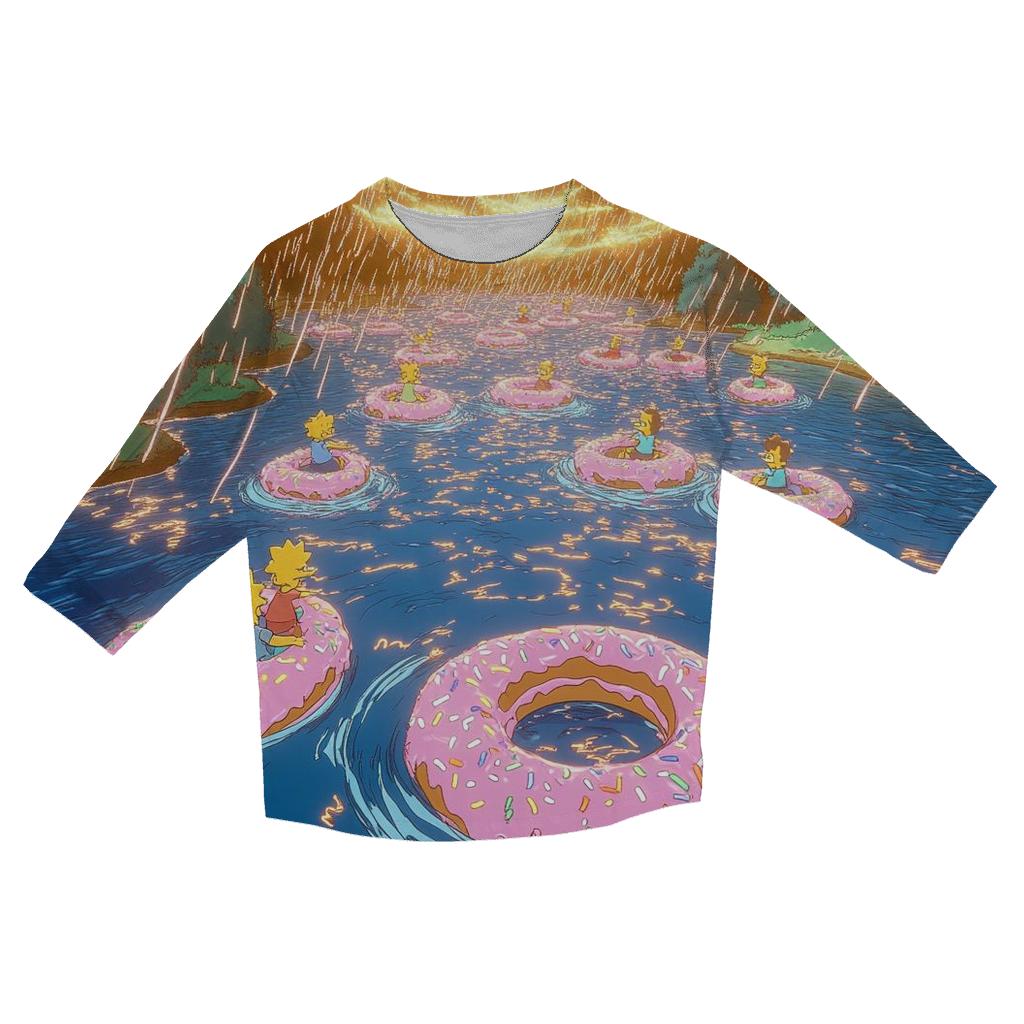 Donut Storm Over Springfield Lake fashion 3/4 sleeve shirts