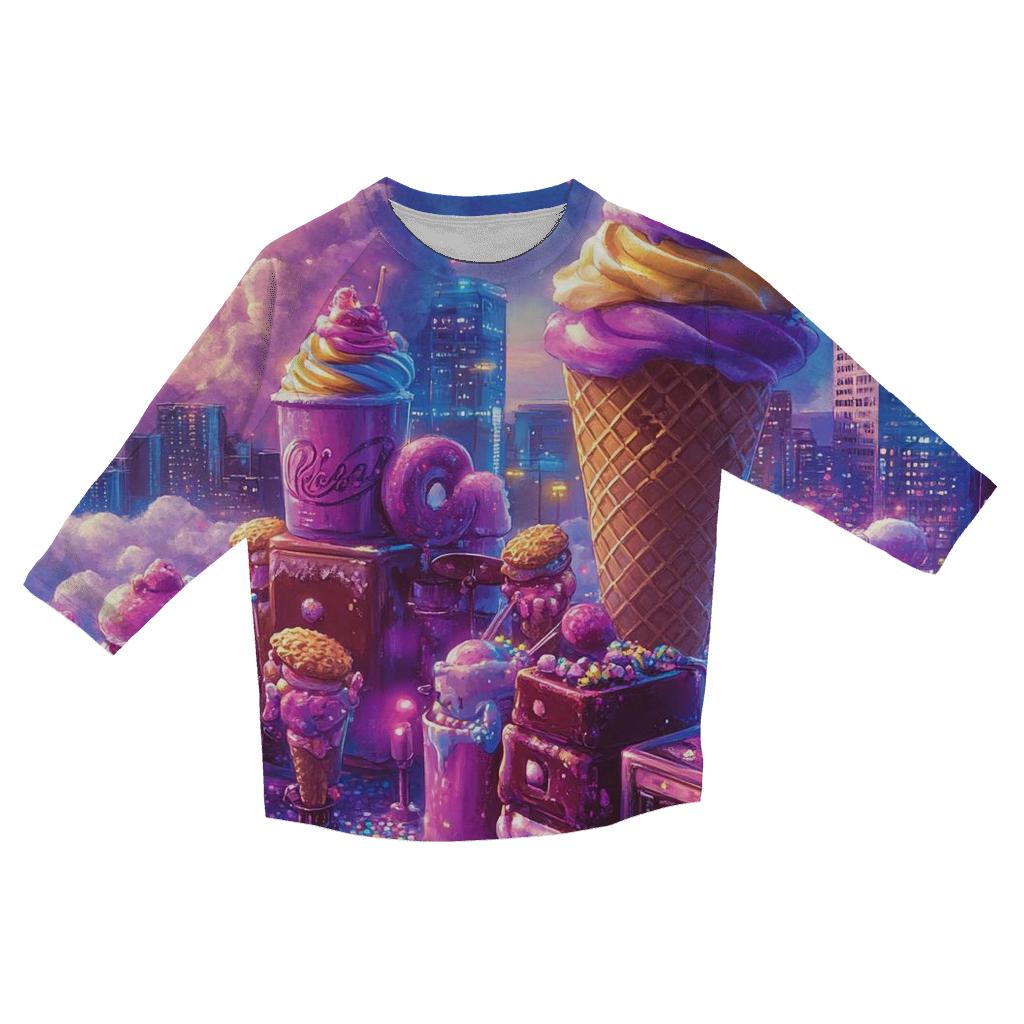 Ice Cream Skyline Rooftop Jam custom 3/4 sleeve shirts