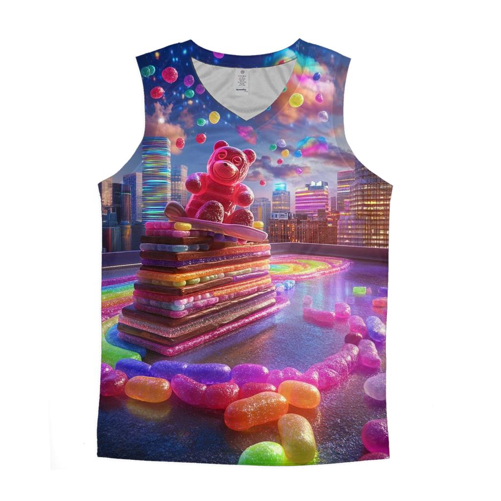 Galactic Gummy Skate Rush personalized athletic tanks