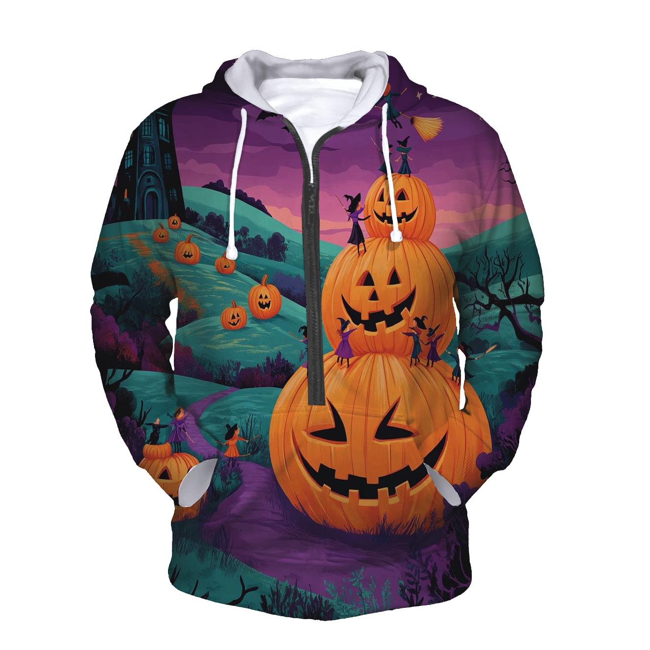 Witch Academy In Spooky Pumpkin Valley pullover hoodies