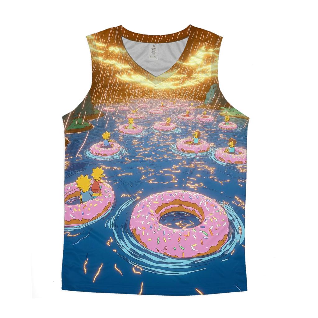 Donut Storm Over Springfield Lake trendy fitted tank tops