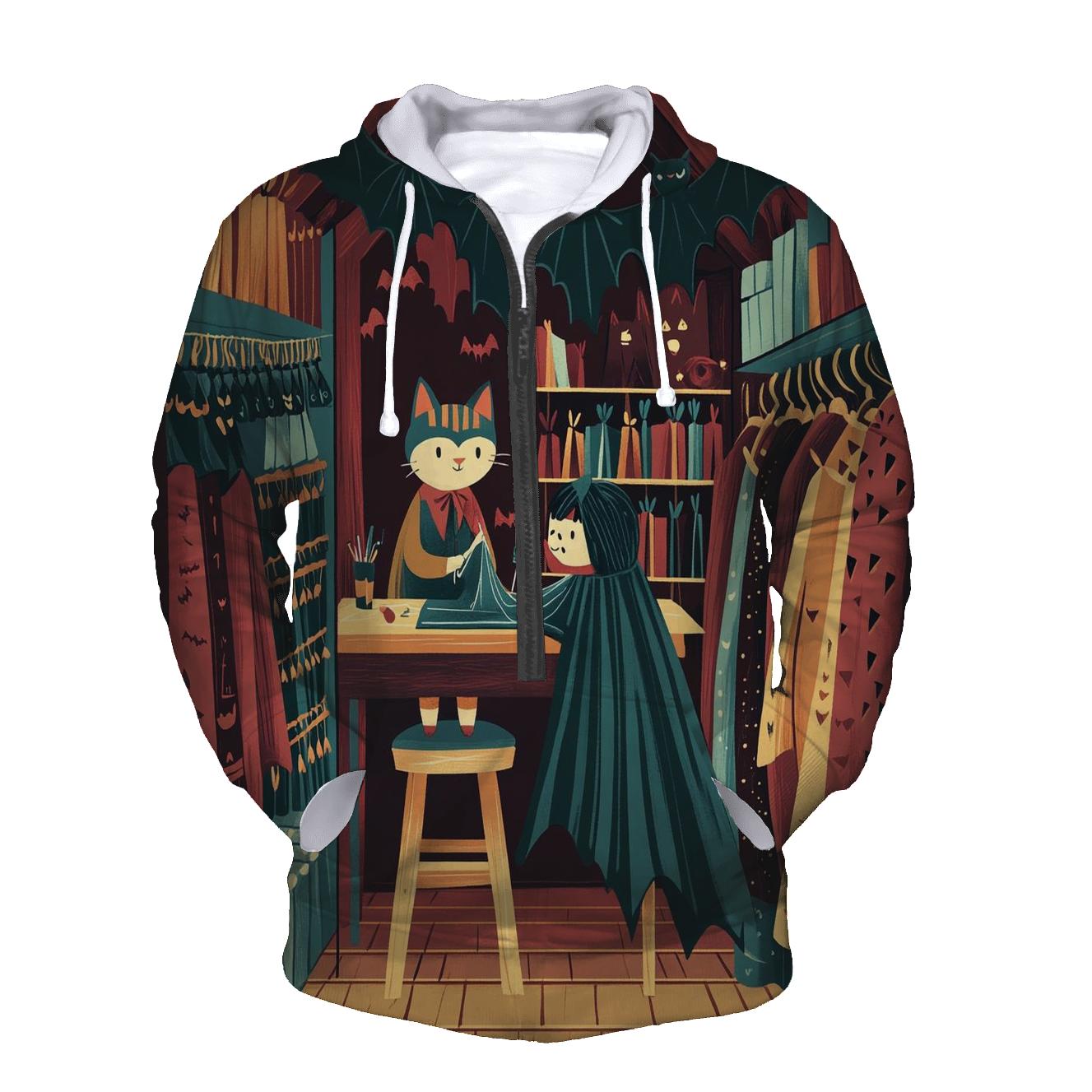 Spooky Costume Tailor Shop At Midnight designer hoodies
