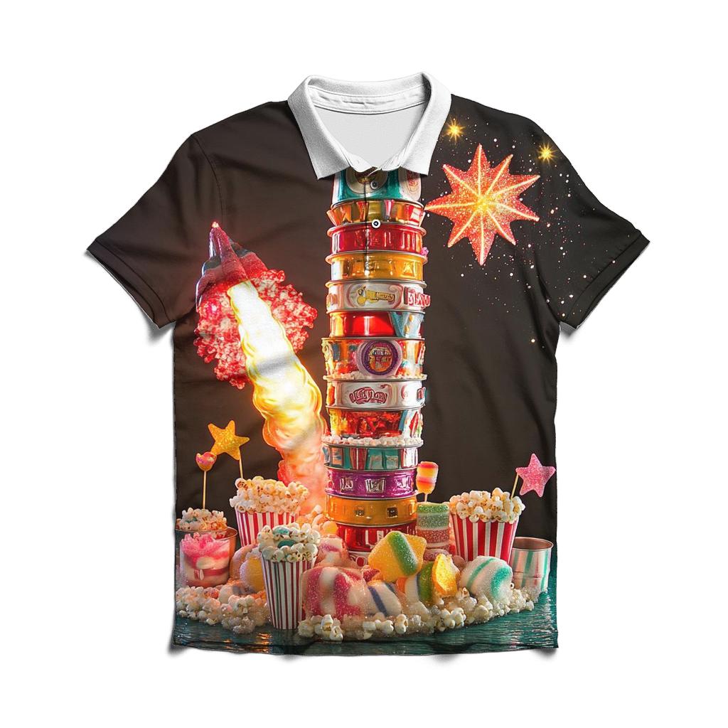 Soda Rocket Carnival Launch stylish collar polo tees