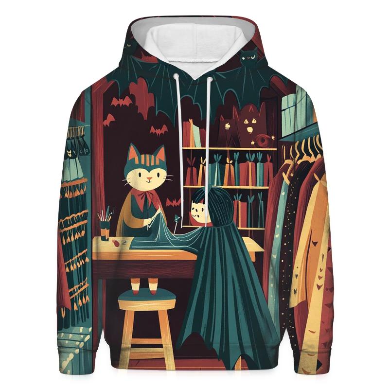 Spooky Costume Tailor Shop At Midnight designer hoodies