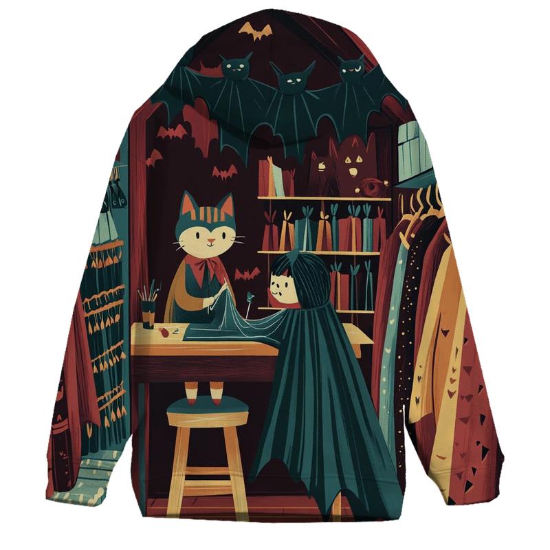 Spooky Costume Tailor Shop At Midnight designer hoodies