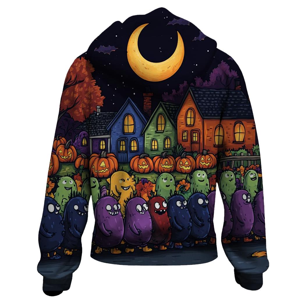 Halloween Parade Of Friendly Moonlit Monsters hoodies fashion