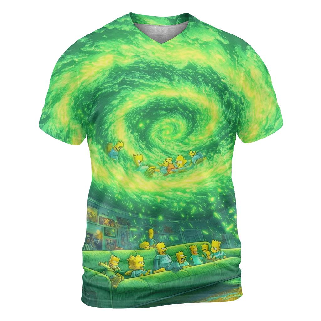 Nuclear Glow Couch Spiral trendy printed shirt styles