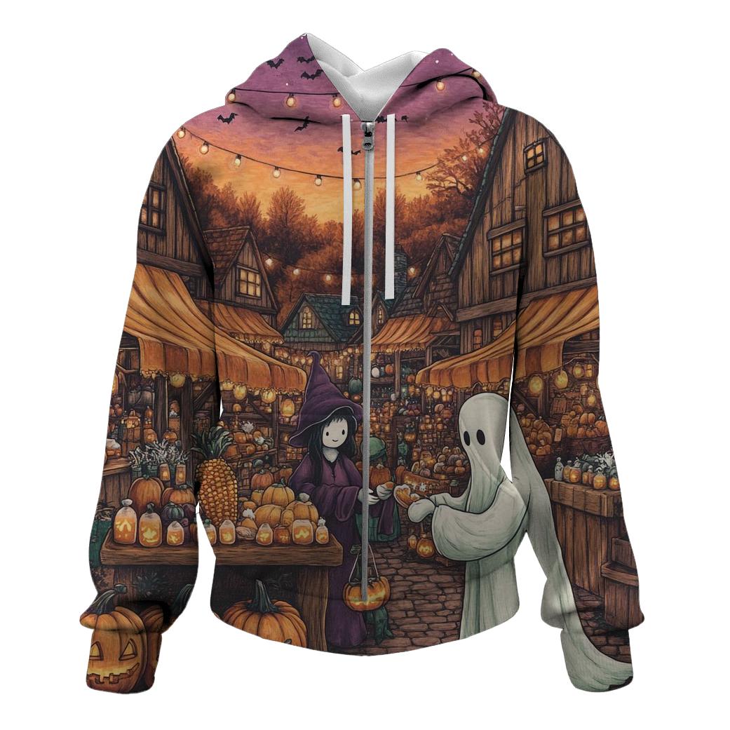 Haunted Harvest Market At Twilight hoodie styles