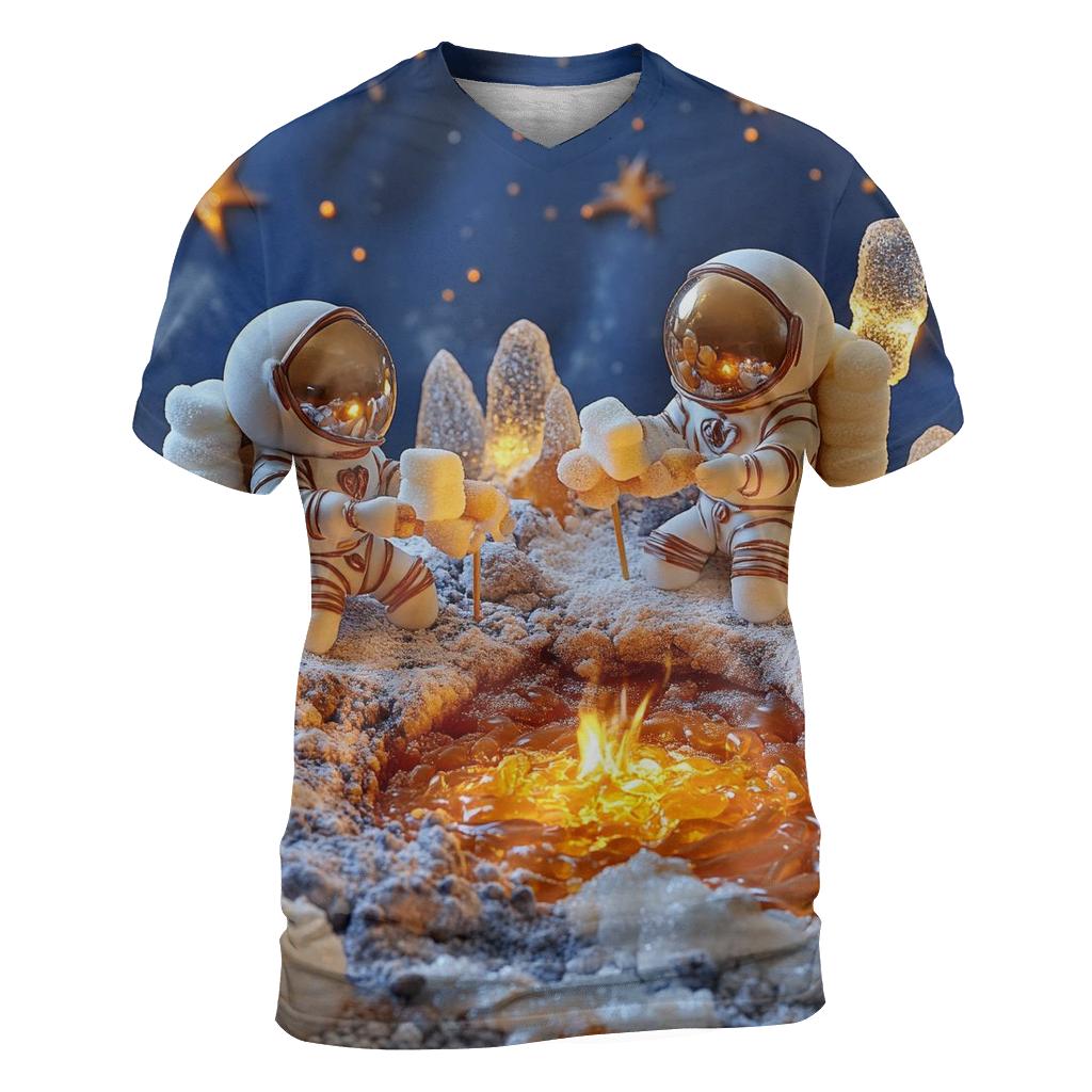 Lunar Marshmallow Campfire Feast trendy printed shirt styles