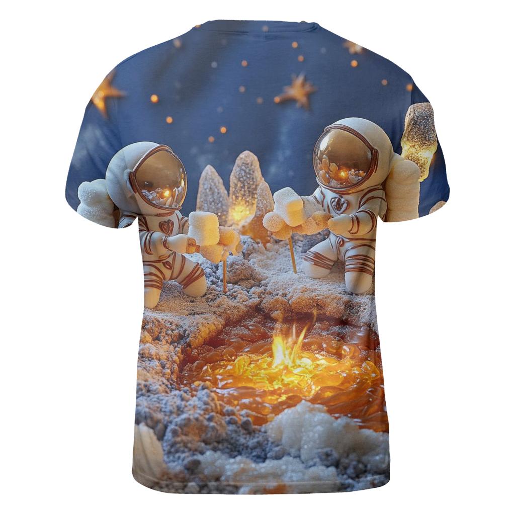 Lunar Marshmallow Campfire Feast trendy printed shirt styles