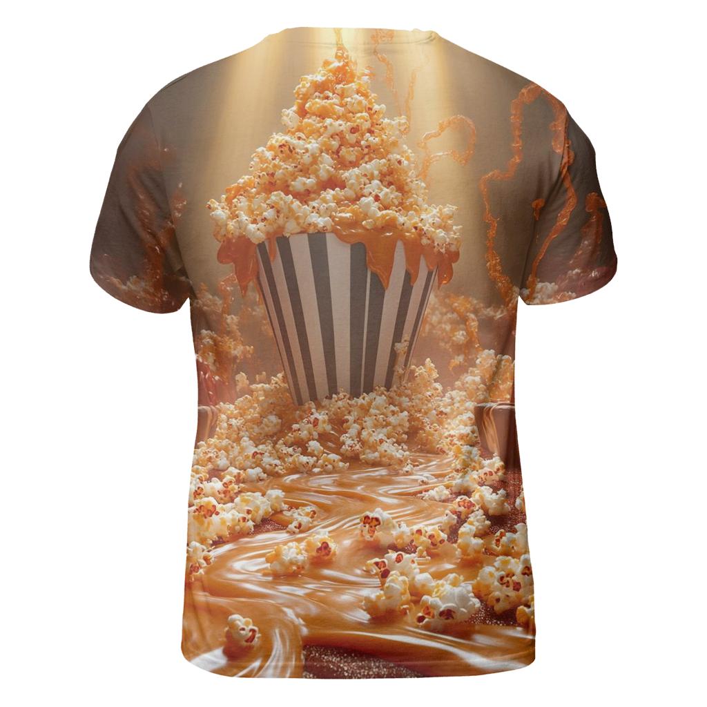 Popcorn Volcano Movie Night designer pattern shirts