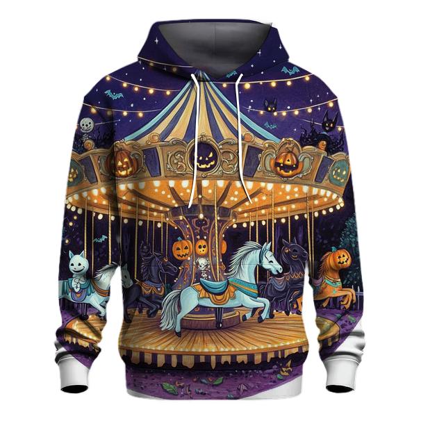 Midnight Carnival With Spooky Carousel Creatures pullover hoodies