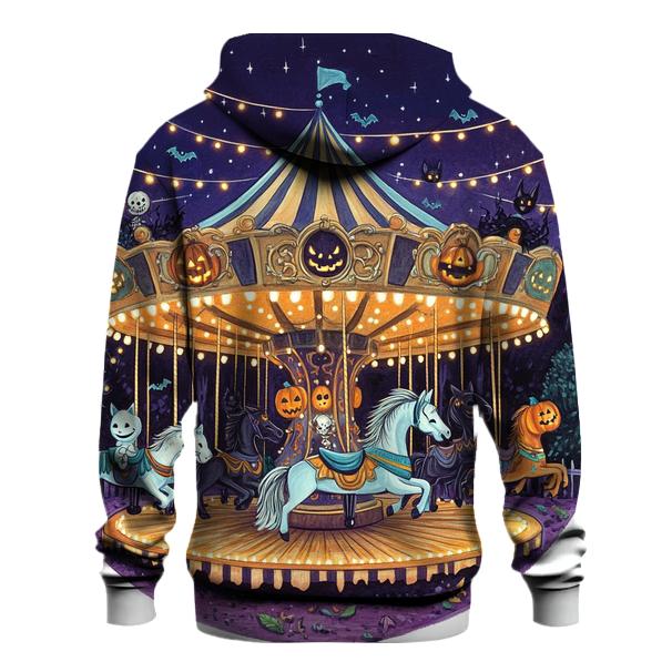 Midnight Carnival With Spooky Carousel Creatures pullover hoodies