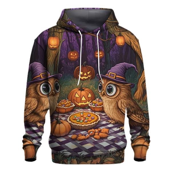 Forest Picnic With Halloween Owls hoodies fashion