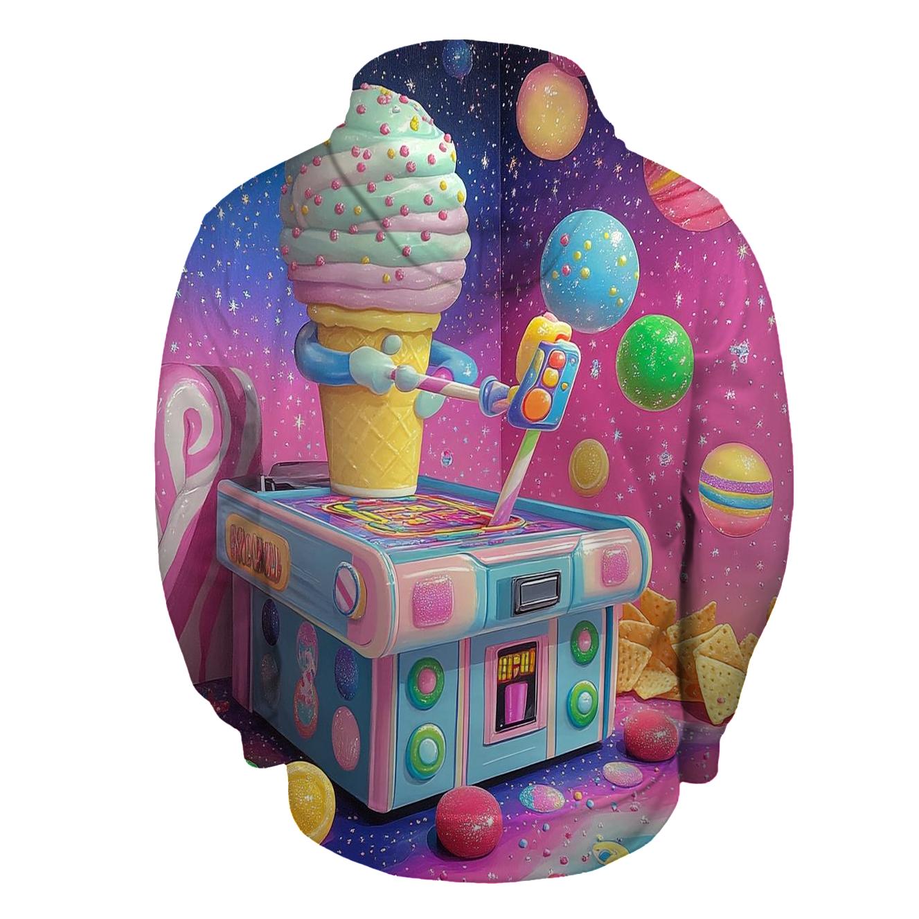 Bubblegum Arcade Melt embroidered hoodies