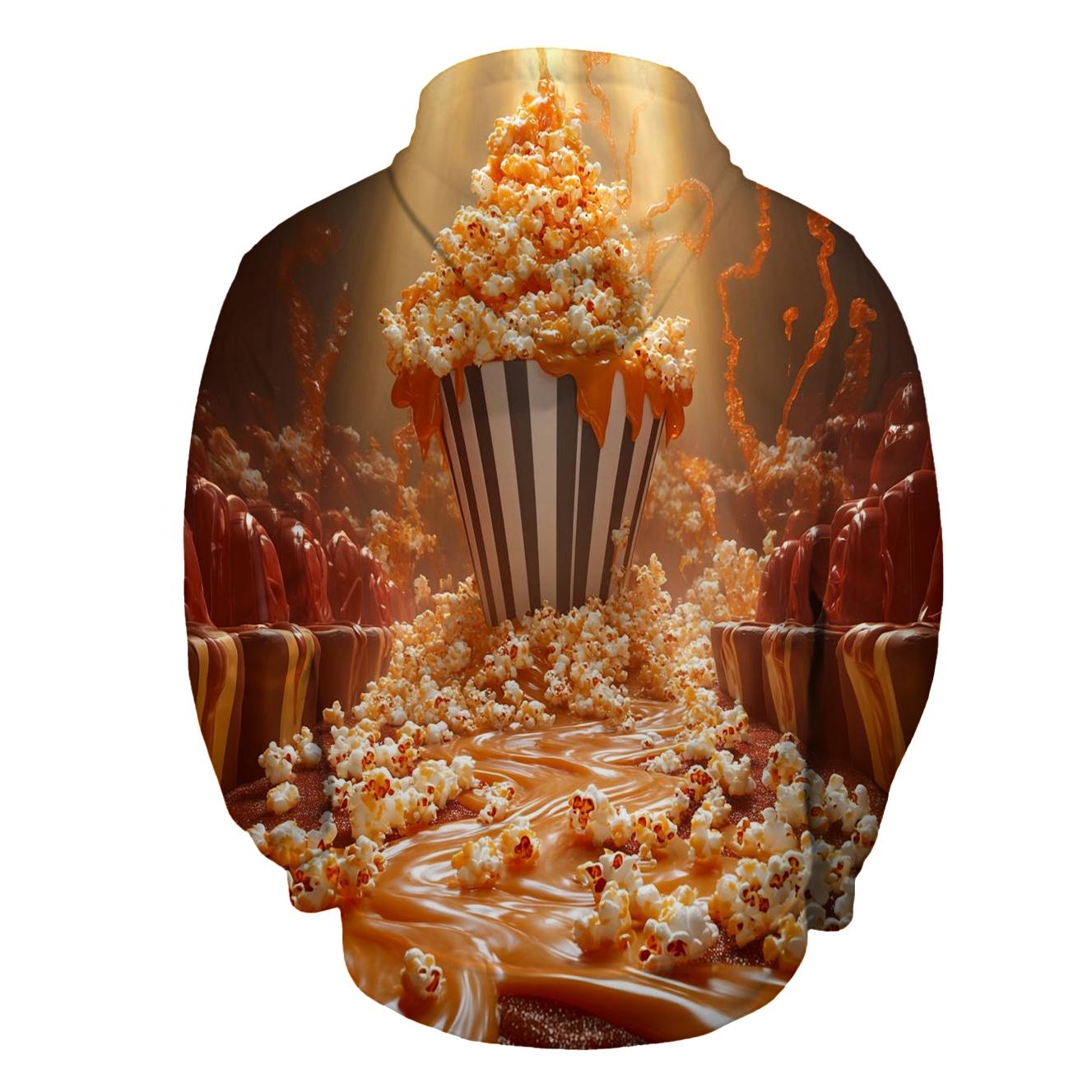 Popcorn Volcano Movie Night custom hoodies