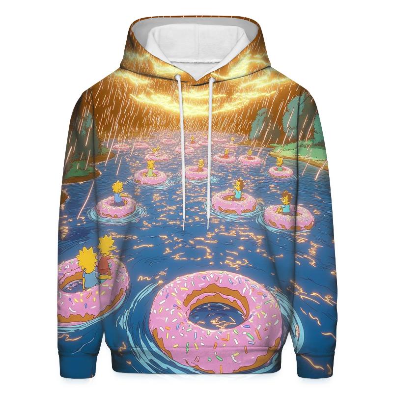 Donut Storm Over Springfield Lake premium hoodies