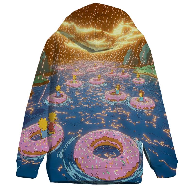 Donut Storm Over Springfield Lake premium hoodies