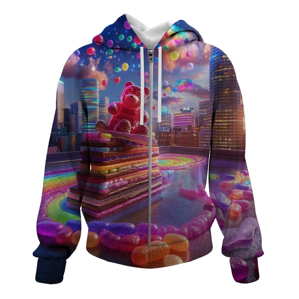 Galactic Gummy Skate Rush printed hoodies