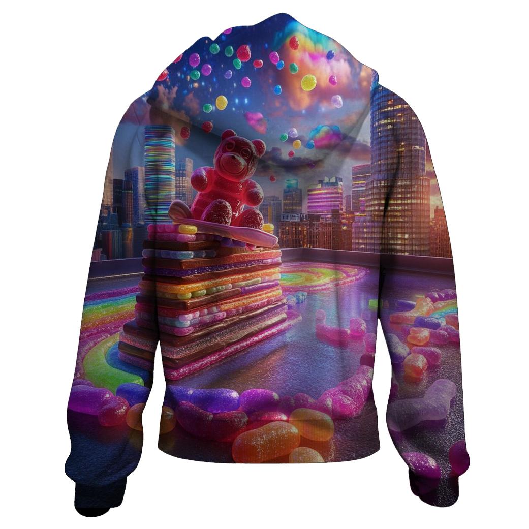 Galactic Gummy Skate Rush printed hoodies