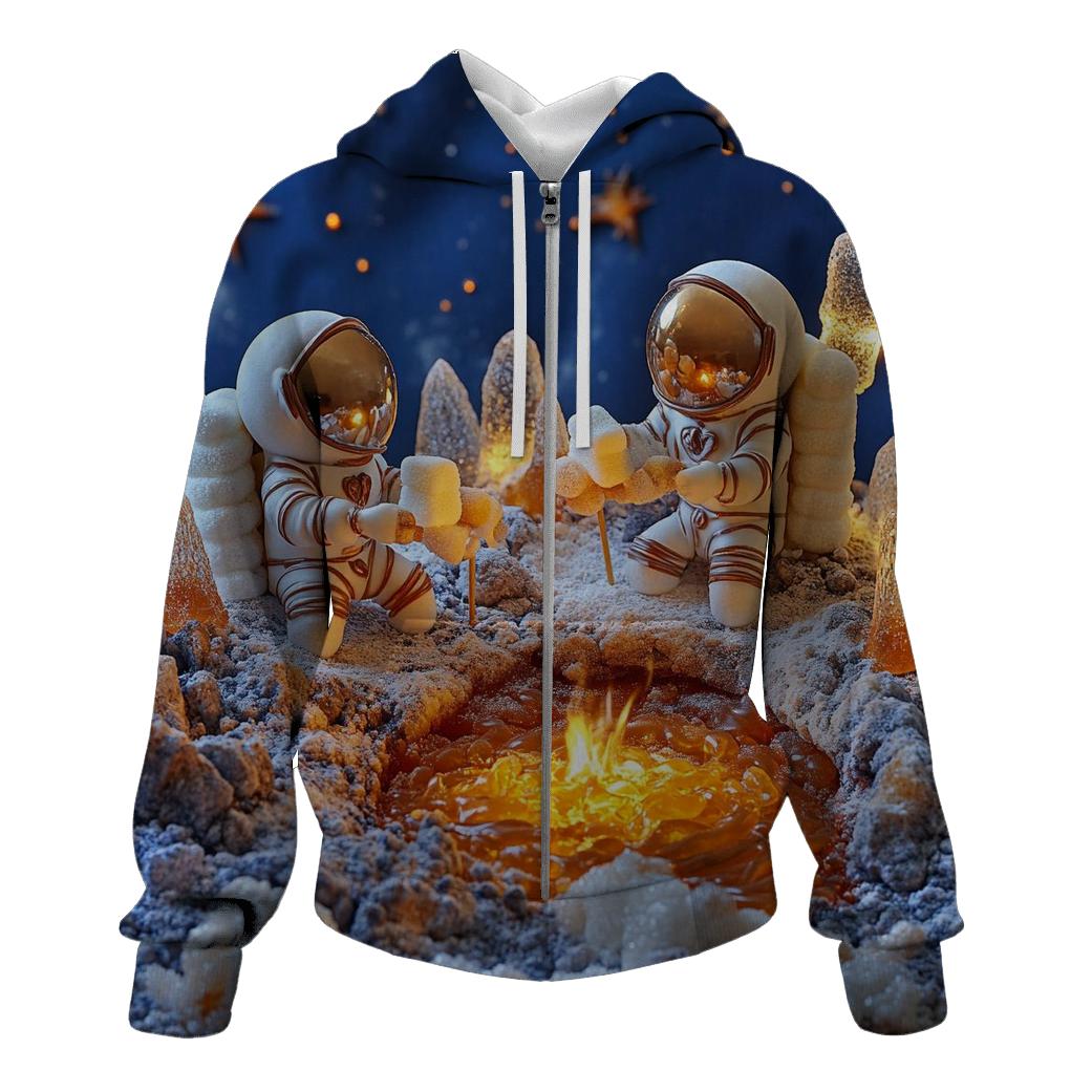 Lunar Marshmallow Campfire Feast premium hoodies