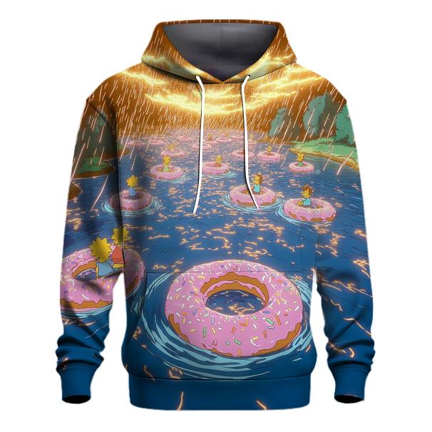 Donut Storm Over Springfield Lake lightweight hoodies