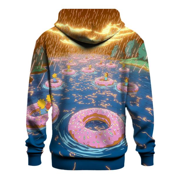 Donut Storm Over Springfield Lake lightweight hoodies