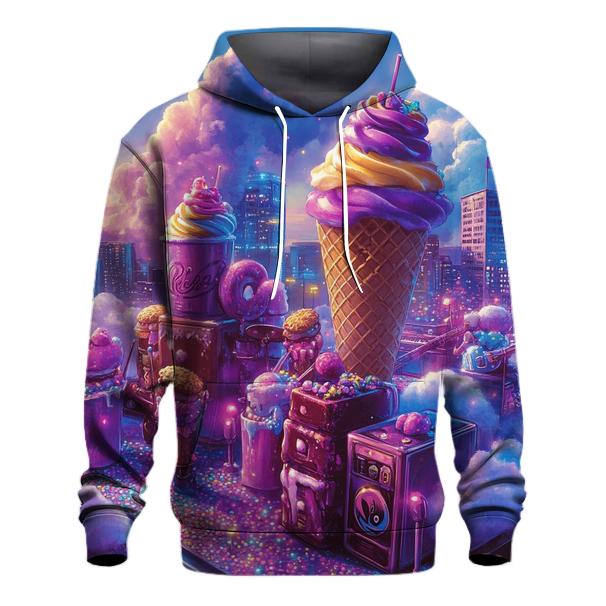 Ice Cream Skyline Rooftop Jam premium hoodies